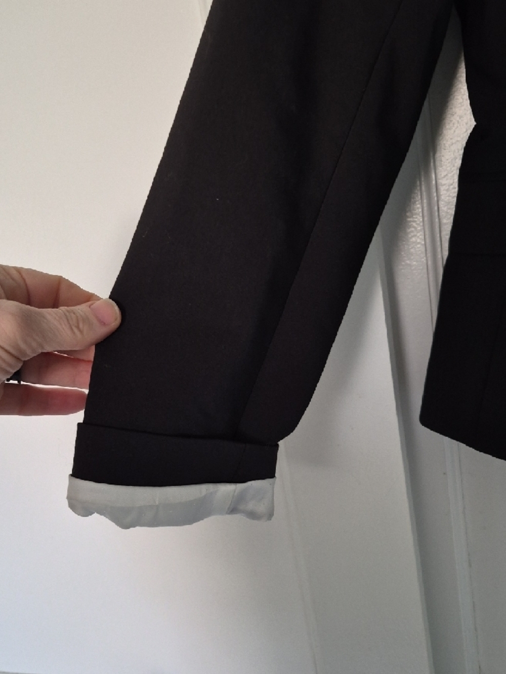 H&M Black Single-Button Women's Work Blazer Jacket Size 4 - Picture 4 of 8
